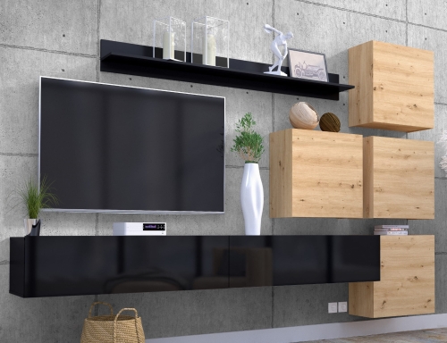 CZARNY POŁYSK / DĄB ARTISAN