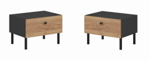 ZESTAW DWÓCH STOLIKÓW NOCNYCH DECO