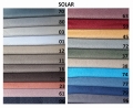 SOLAR - tkanina miękka i mięsista - miła i przyjemna w dotyku. Zwana "Pet Frendly" - przyjazna zwierzętom jak i również łatwa w czyszczeniu. Posiada dużą i ciekawą paletę kolorów.