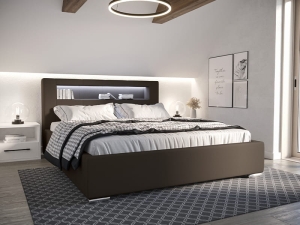 ŁÓŻKO TAPICEROWANE ORION LED 