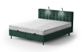 Zdjęcie poniżej prezentuje łóżko w tkaninie: DARK GREEN – Aston 27