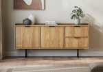 Komoda 150 cm 2D2S Edison, rustykalna, loftowa na nogach, nowoczesna