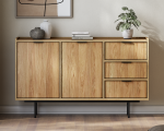 Komoda 150 cm 2D3S Edison - rustykalna na wysokich nogach, nowoczesna 