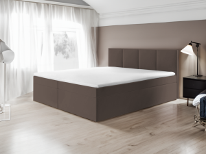 ŁÓŻKO KONTYNENTALNE  ARIS 140x200 - BRĄZOWE