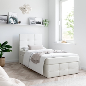 ŁÓŻKO KONTYNENTALNE MERA PREMIUM MINI 100x200 - BIAŁE