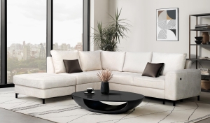 Narożnik BRANDO z funkcją spania, wolnostojący, pojemnikiem, portem USB - DARMOWA DOSTAWA