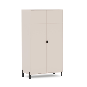 Szafa 190 cm na ubrania 2-drzwiowa Cremona - beż piaskowy, styl loftowy