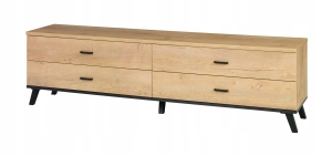 SZAFKA  RTV JOHN 6 /DĄB LEFKAS + CZARNY