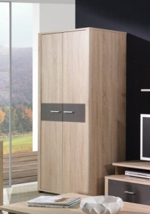 Szafa 2D Zumba 1 Dąb sonoma +Grafit połysk