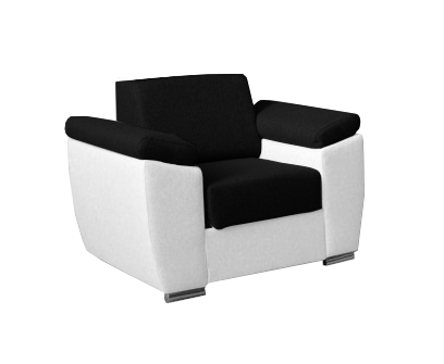 Na zdjęciu poniżej: Inari 100 + Madryt 920 (Biała ekoskóra) + nóżki Relaks